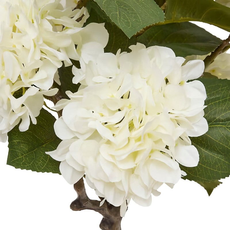 Hortensie artificiala Mika, ghiveci ceramica, alba, H.100 cm, 210105
