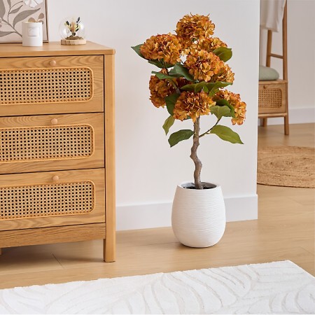 Hortensie artificiala orange in ghiveci Mika, H.100 cm, 210105A