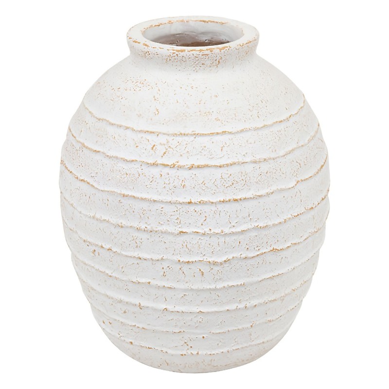 Vaza Romia, ceramica, alba, H.38 cm, 210155