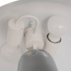 Veioza Omia, metal, ciment, argintiu, 2XE27, H.34 cm, 210304