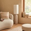 Lampadar Keyah, ceramica, textil, gri, 1XE27, H.111 cm, 210322