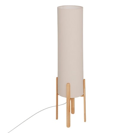 Lampadar Rafa, lemn, textil, bej, 1XE27, H.107 cm, 210325 