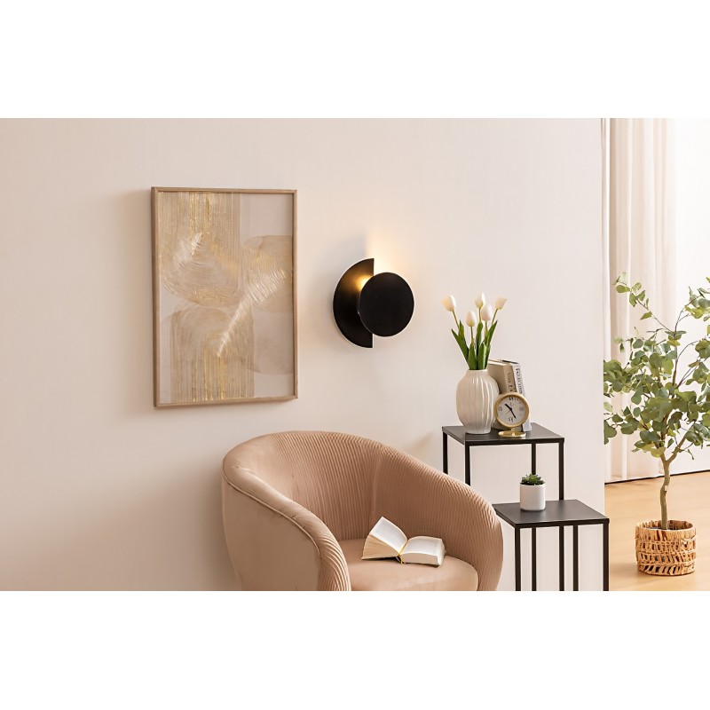 Aplica Mysti, metal, negru, 1XE27, H.30 cm, 210350