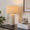 Veioza Kenan, ceramica, PVC, bej, 1XE27, H.43 cm, 210368