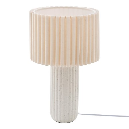 Veioza Kenan, ceramica, PVC, bej, 1XE27, H.43 cm, 210368 