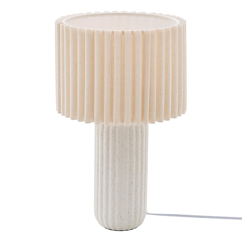 Veioza Kenan, ceramica, PVC, bej, 1XE27, H.43 cm, 210368