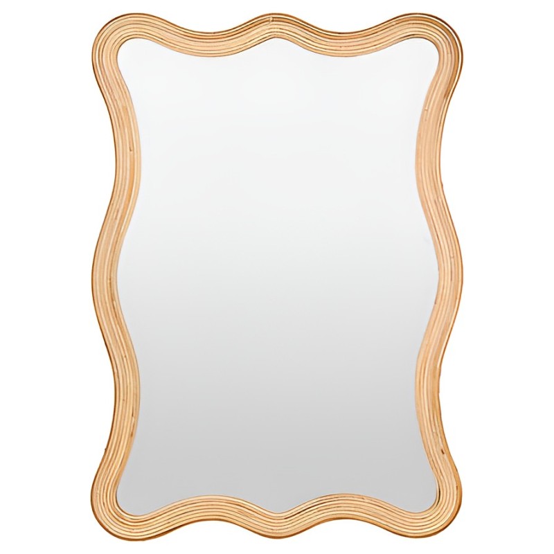 Oglinda Maggie, MDF, ratan, sticla, H.100 cm, 210443