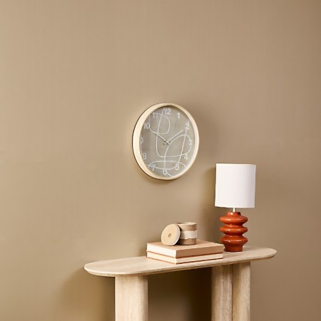 Ceas de perete Greta, MDF, sticla, D.38 cm, 210452 