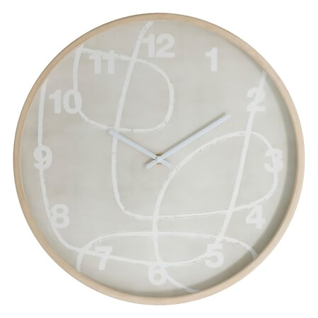 Ceas de perete Greta, MDF, sticla, D.38 cm, 210452 
