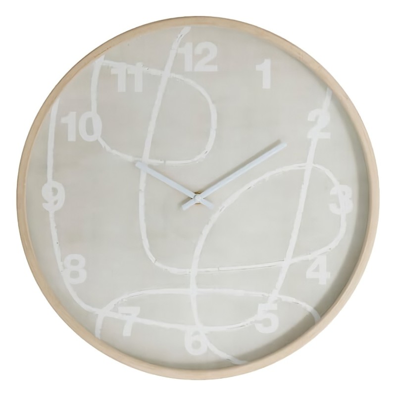 Ceas de perete Greta, MDF, sticla, D.38 cm, 210452