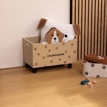 Cutie de jucarii Dog, MDF, bej, L.48 cm, 211001 