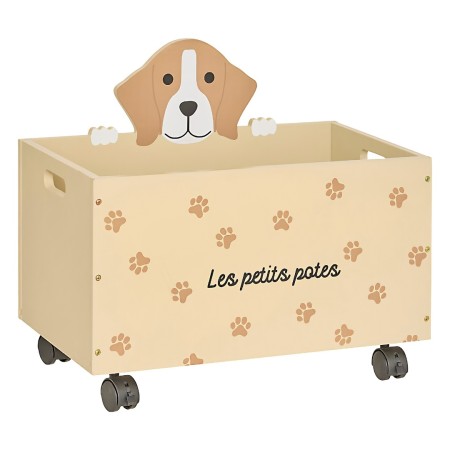 Cutie de jucarii Dog, MDF, bej, L.48 cm, 211001 