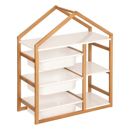 Etajera copii Maison, lemn, MDF, alb, H.82 cm, 211033