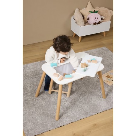Masa copii Buldy, lemn, MDF, alba, L.68 cm, 211034