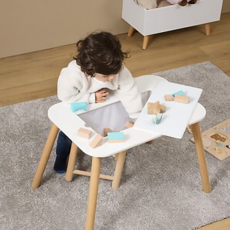 Masa copii Buldy, lemn, MDF, alba, L.68 cm, 211034