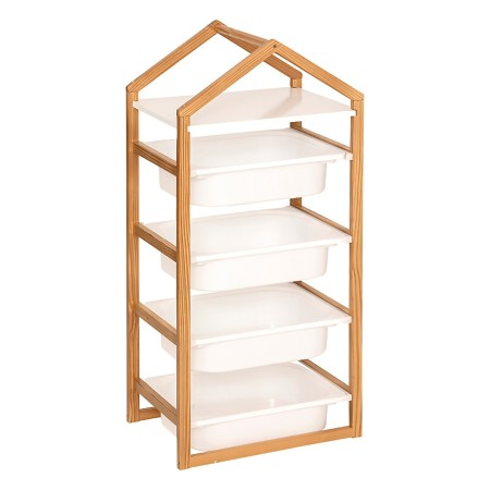 Etajera copii Maison, lemn, MDF, alb, H.94 cm, 211037