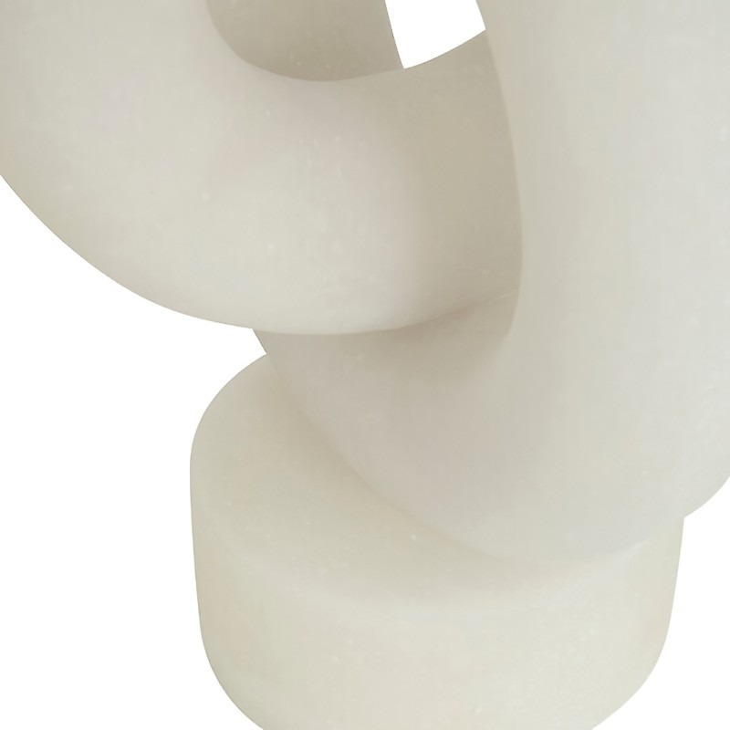 Decoratiune Louan, polirasina, alba, H.21 cm, 211745