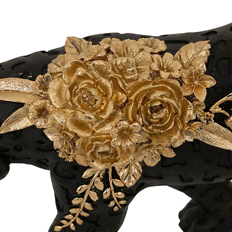 Decoratiune Panther, polirasina, neagra, L.40 cm, 211964