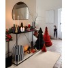 Oglinda de perete Alice, rama metal negru, sticla, L.90 cm, 212921A