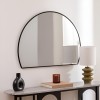 Oglinda de perete Alice, rama metal negru, sticla, L.90 cm, 212921A