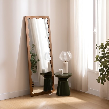 Oglinda Tinny, rama MDF maro, sticla, H.165 cm, 212925  