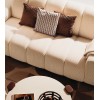 Masuta cafea Jilani, MDF, lemn, crem/maro, D.85 cm, 213002