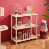 Etajera Chamlo, MDF, lemn de pin, ivoire, 3 polite, L.75 cm, 213008A