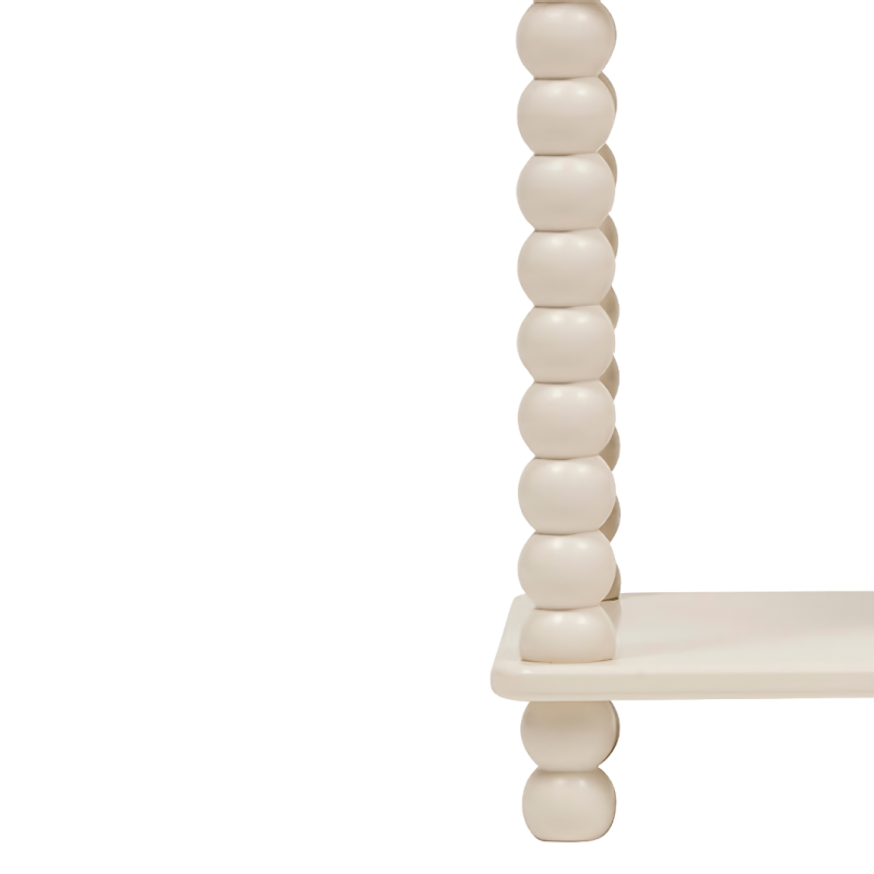 Etajera Chamlo, MDF, lemn de pin, ivoire, 3 polite, L.75 cm, 213008A
