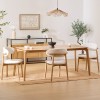 Masa dining Ilona, MDF, lemn de cauciuc, natural, L.180 cm, 213010