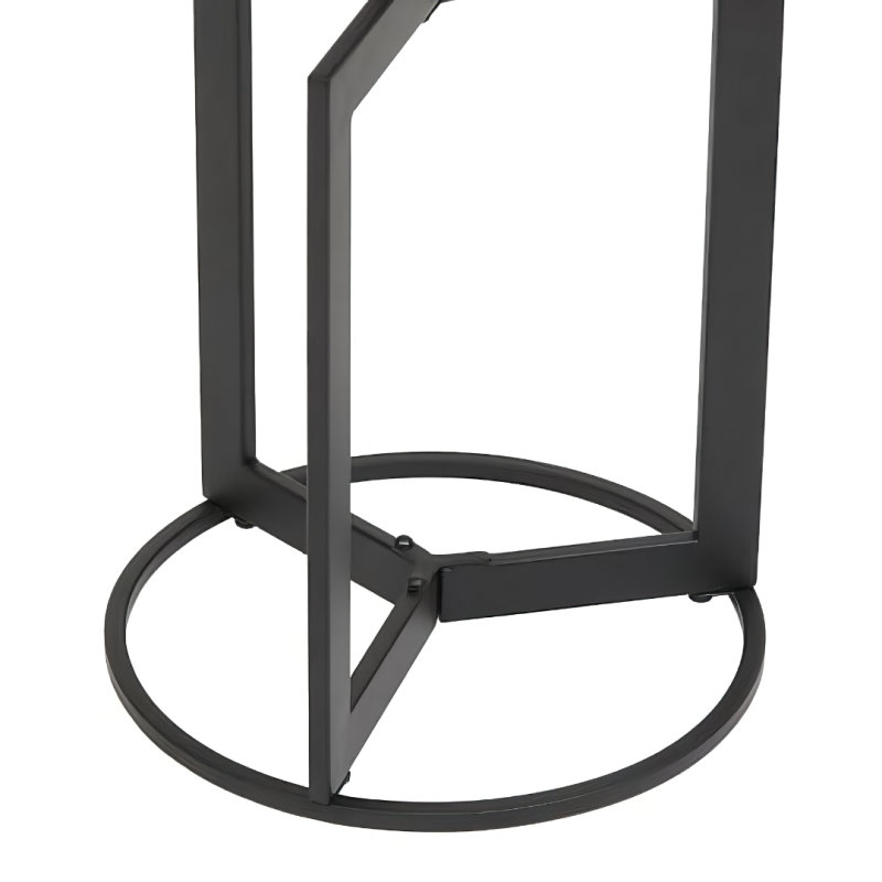 Masuta cafea Tusco, metal, blat aspect marmura, negru, H.50 cm, 213011