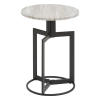 Masuta cafea Tusco, metal, blat aspect marmura, negru, H.50 cm, 213011