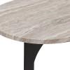 Consola Tusco, metal, MDF, negru, blat aspect marmura, L.140 cm, 213012