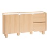 Comoda Homelya, PAL, lemn de cauciuc, 4 compartimente, bej, L.160 cm, 213020