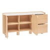 Comoda Homelya, PAL, lemn de cauciuc, 4 compartimente, bej, L.160 cm, 213020