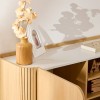 Comoda pentru TV Homelya, PAL, arbore de cauciuc, bej, L.160 cm, 213021