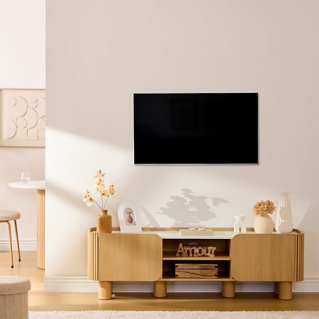 Comoda pentru TV Homelya, PAL, arbore de cauciuc, bej, L.160 cm, 213021 