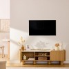 Comoda pentru TV Homelya, PAL, arbore de cauciuc, bej, L.160 cm, 213021
