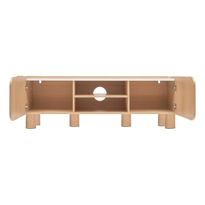 Comoda pentru TV Homelya, PAL, arbore de cauciuc, bej, L.160 cm, 213021