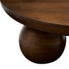 Masuta de cafea Abekas, lemn de mango, maro, D.90 cm, 213023A