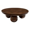 Masuta de cafea Abekas, lemn de mango, maro, D.90 cm, 213023A