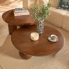 Masuta de cafea Abekas, lemn de mango, maro, D.90 cm, 213023A