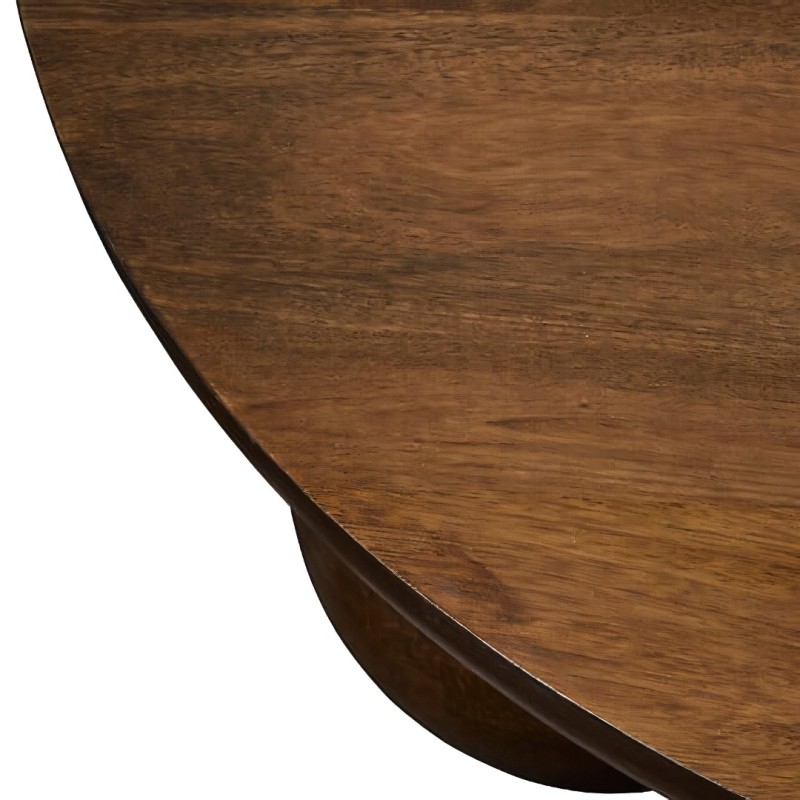 Masuta de cafea Abekas, lemn de mango, maro, D.90 cm, 213023A