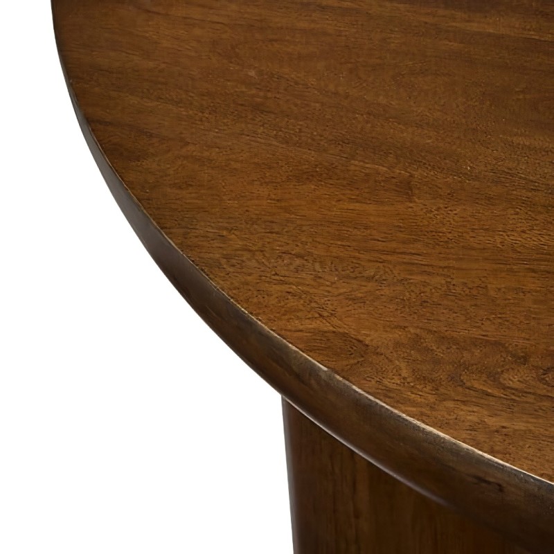 Masuta de cafea Stambh, MDF, lemn de mango, maro, D.90 cm, 213024