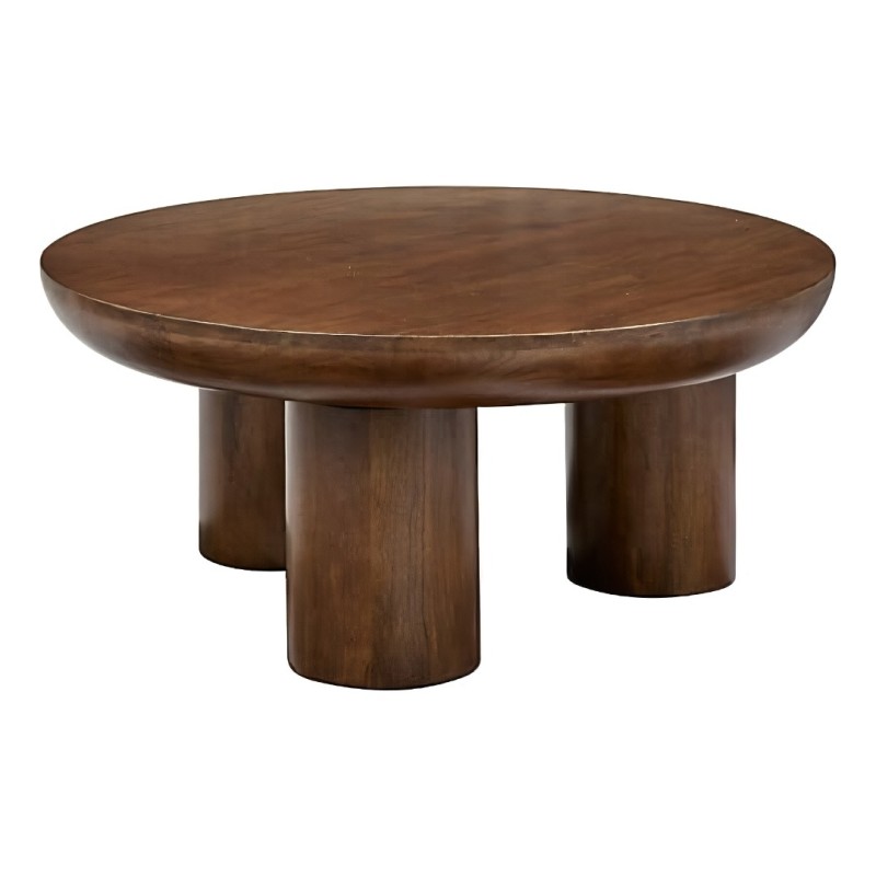 Masuta de cafea Stambh, MDF, lemn de mango, maro, D.90 cm, 213024