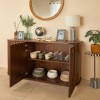 Comoda Rikaya, MDF, lemn de acacia, maro, L.160 cm, 213035