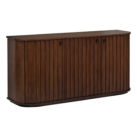Comoda Rikaya, MDF, lemn de acacia, maro, L.160 cm, 213035 