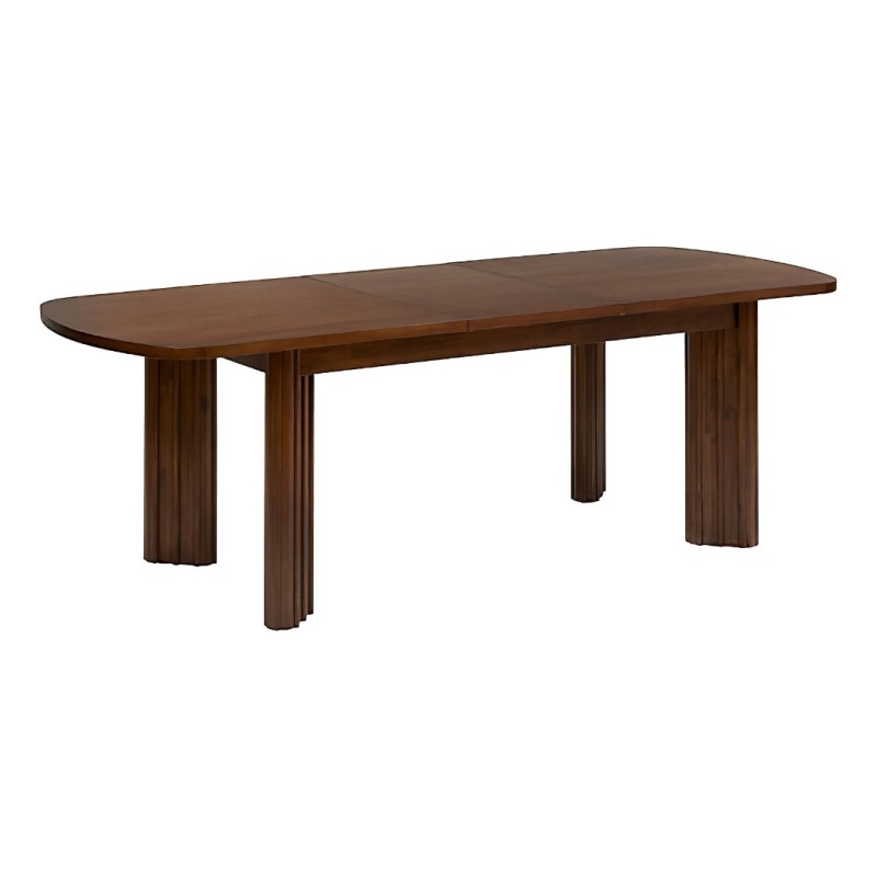 Masa dining extensibila Rikaya, MDF, lemn de acacia, maro, L.180 cm, 213036