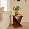 Masuta de cafea Rikaya, lemn de mango, maro, H.45 cm, 213042