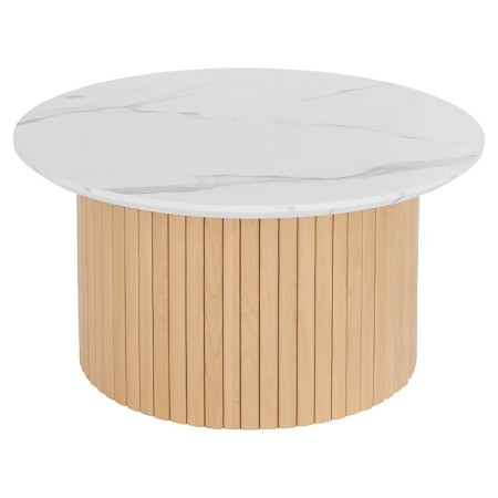 Masuta de cafea Homelya, MDF, blat aspect marmura, D.70 cm, 213044 
