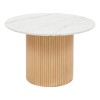 Masa dining Homelya, MDF, blat aspect marmura, D.110 cm, 213045